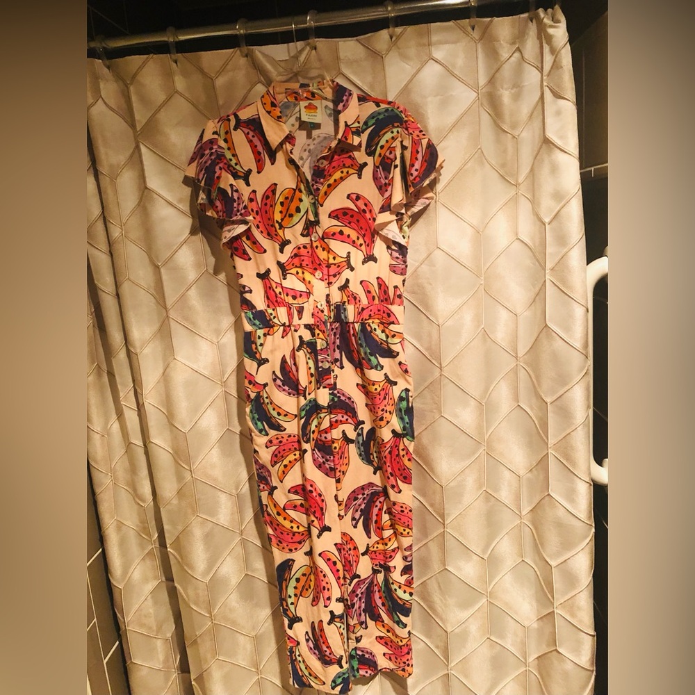 Farm Rio fun banana jumpsuit! So fun & bright! Size small